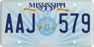 MS license plate AAJ579