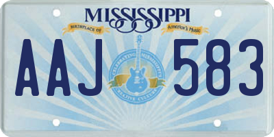 MS license plate AAJ583