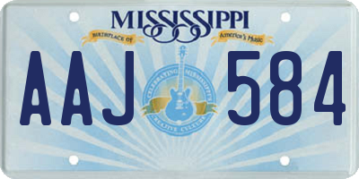 MS license plate AAJ584