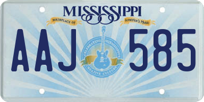 MS license plate AAJ585