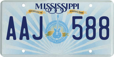 MS license plate AAJ588