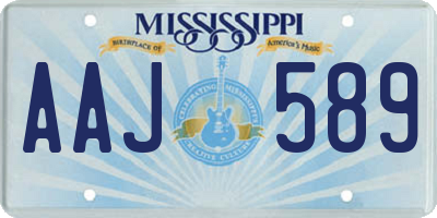 MS license plate AAJ589