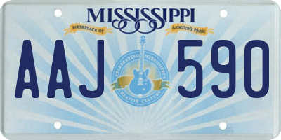 MS license plate AAJ590