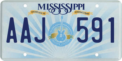 MS license plate AAJ591