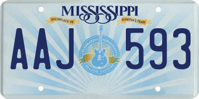 MS license plate AAJ593