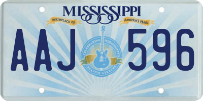 MS license plate AAJ596