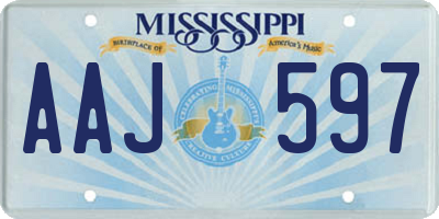 MS license plate AAJ597