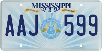 MS license plate AAJ599