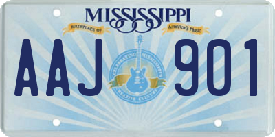 MS license plate AAJ901