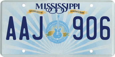 MS license plate AAJ906