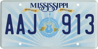 MS license plate AAJ913