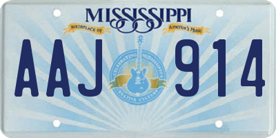 MS license plate AAJ914
