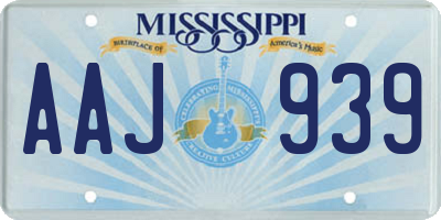 MS license plate AAJ939