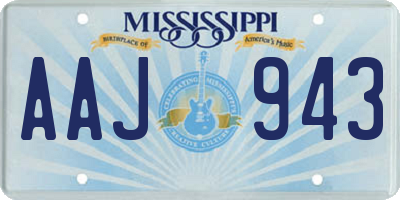 MS license plate AAJ943