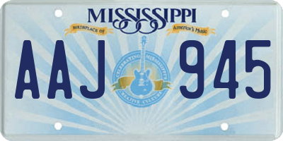 MS license plate AAJ945