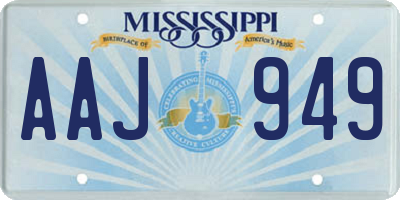 MS license plate AAJ949