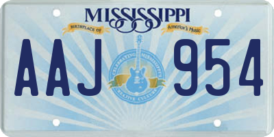 MS license plate AAJ954