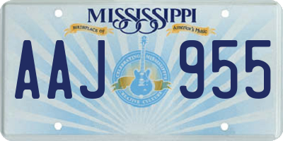MS license plate AAJ955