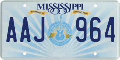 MS license plate AAJ964