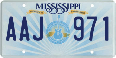 MS license plate AAJ971