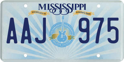 MS license plate AAJ975