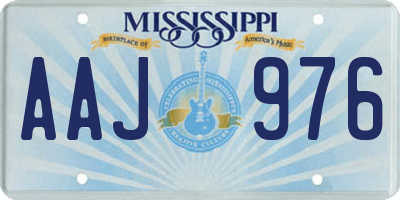MS license plate AAJ976