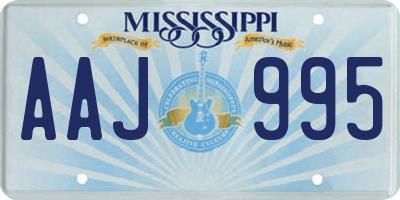 MS license plate AAJ995
