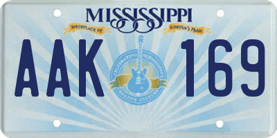 MS license plate AAK169