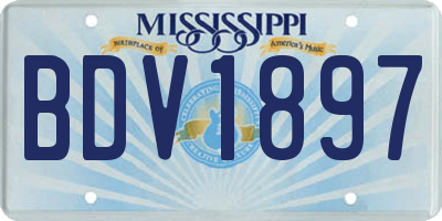 MS license plate BDV1897