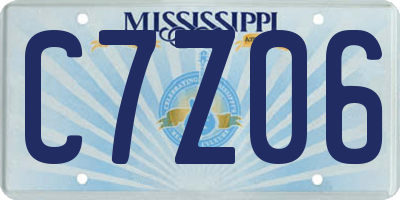 MS license plate C7Z06
