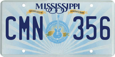 MS license plate CMN356