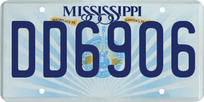 MS license plate DD6906