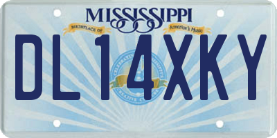 MS license plate DL14XKY