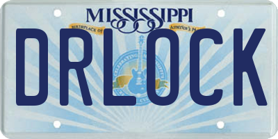 MS license plate DRLOCK
