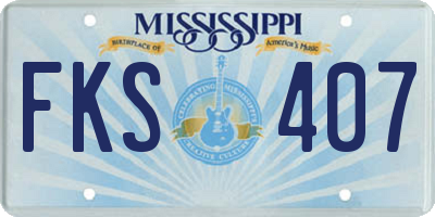 MS license plate FKS407