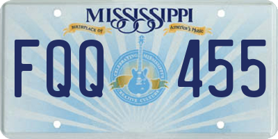 MS license plate FQQ455