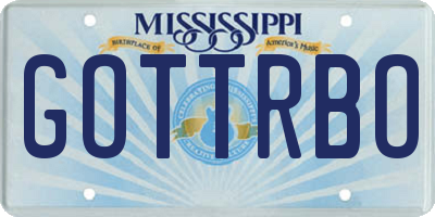 MS license plate GOTTRBO