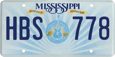 MS license plate HBS778