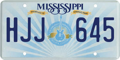 MS license plate HJJ645