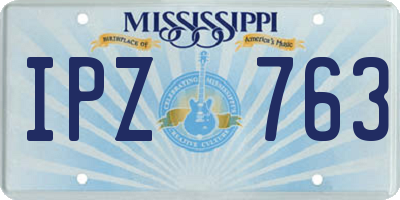 MS license plate IPZ763
