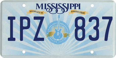 MS license plate IPZ837