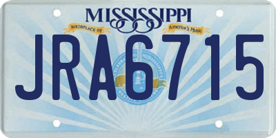 MS license plate JRA6715
