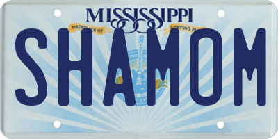 MS license plate SHAMOM