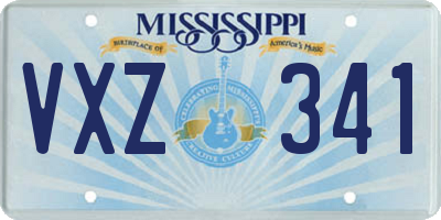 MS license plate VXZ341