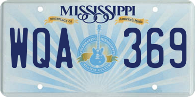 MS license plate WQA369