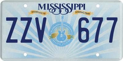 MS license plate ZZV677