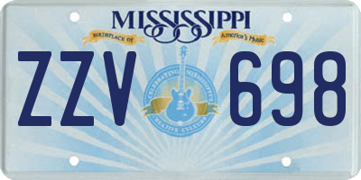 MS license plate ZZV698