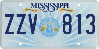 MS license plate ZZV813