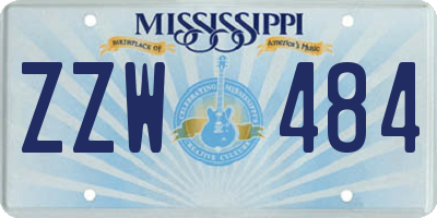 MS license plate ZZW484
