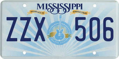 MS license plate ZZX506